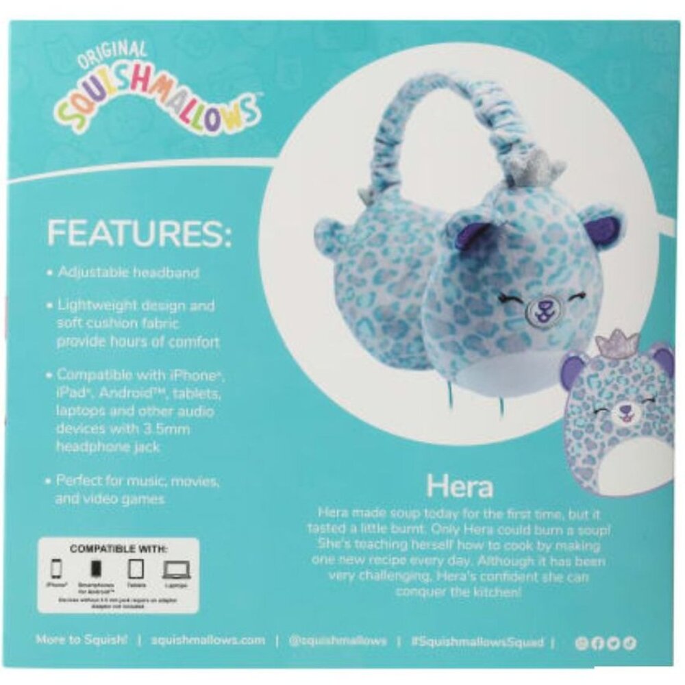 Squishmallows Hera Cheetah Plush Lightweight Wired Headphone New in Box SOLD OUT - Picture 6 of 14